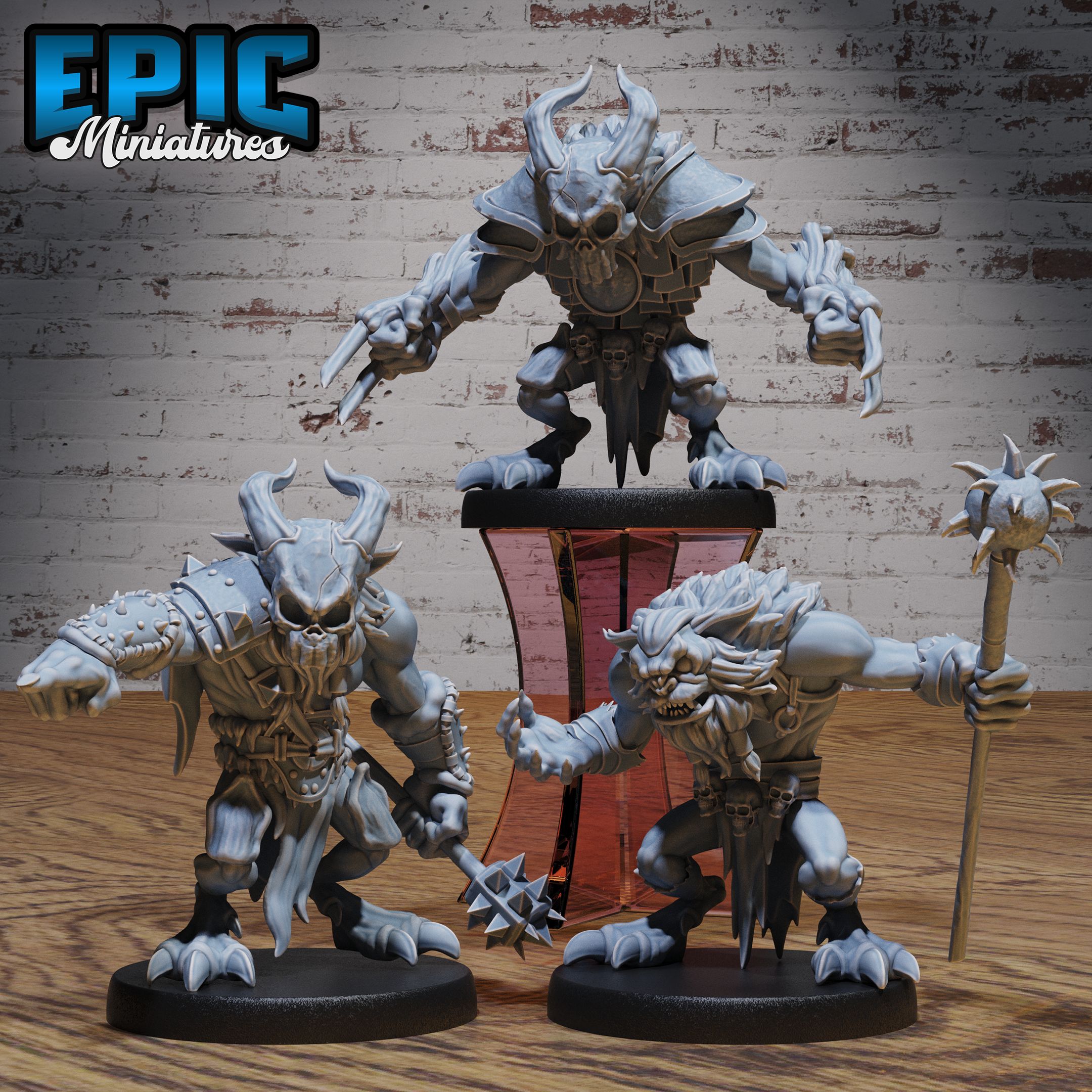 Skull Bear Set / Skeleton Grizzly / Undead Wild Animal / Evil Skelet Creature / Zombie Beast / Evil Bone Kingdom / Walking Dead Monster Army / Rotting Encounter